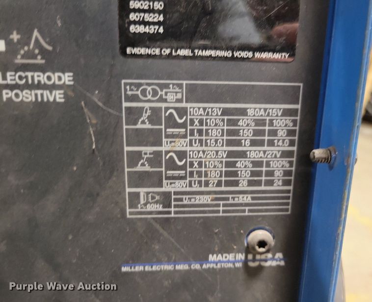 image for item LC9798 Miller Syncrowave 180SD  welder