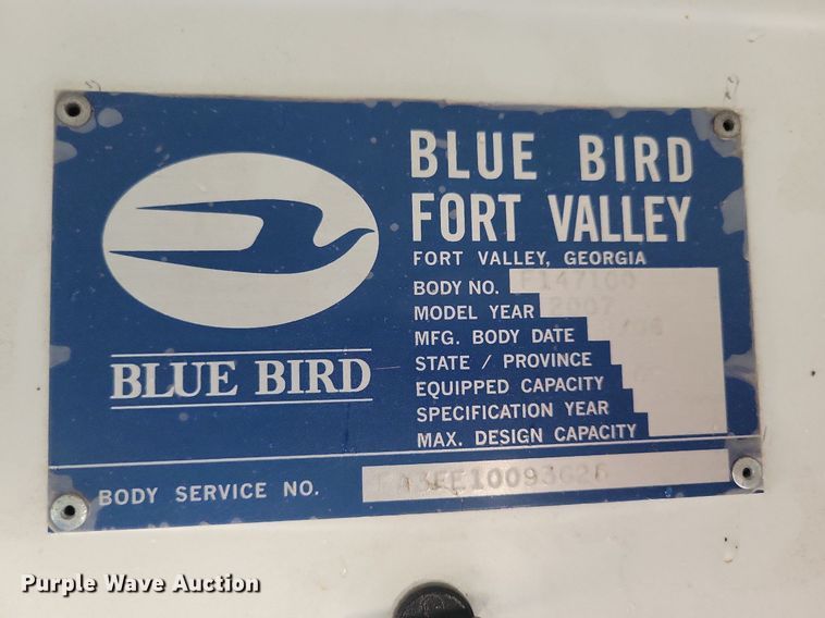 image for item LC9813 2007 Blue Bird school bus