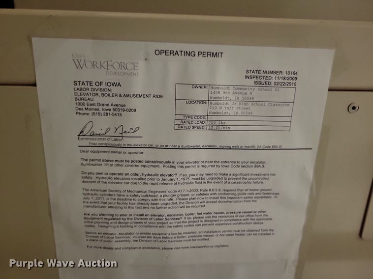 image for item LC9815 Access handicap elevator