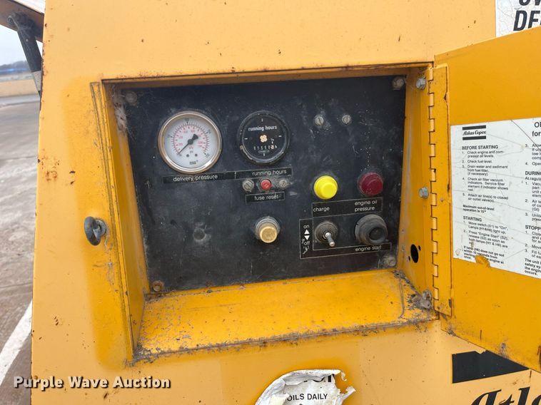 image for item LD9938 1993 Atlas Copco XAS90JD air compressor