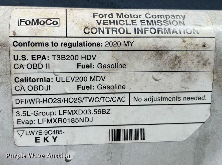 image for item LD9944 2020 Ford Transit 250 ambulance