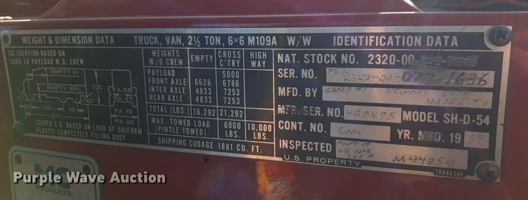 image for item LY9035 1956 Kaiser brush fire truck