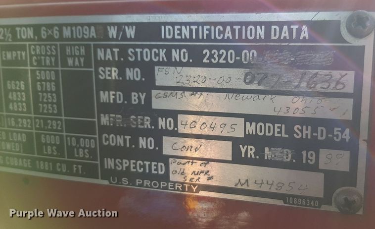 image for item LY9035 1956 Kaiser brush fire truck