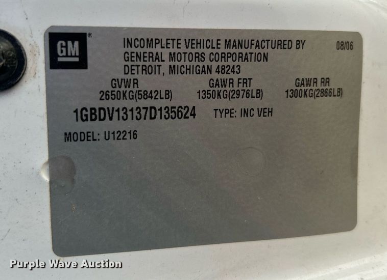 image for item NB9306 2007 Chevrolet Uplander handicap accessible van