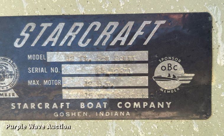 image for item NB9314 1964 Starcraft 12ft. Sea Scamp boat