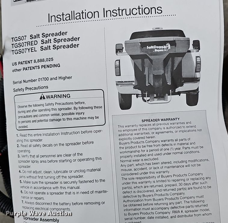 image for item NE9414 Buyers SaltDogg spreader