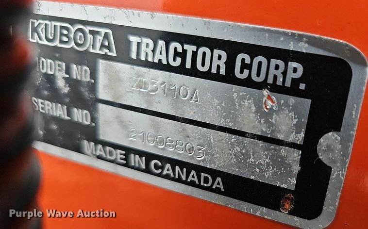 image for item NE9416 Kubota ZD3110A blade