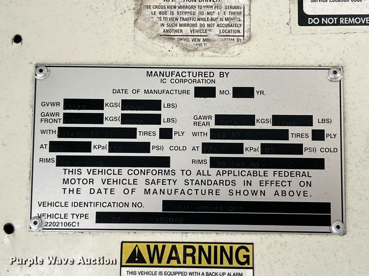 image for item NE9700 2008 IC CE200 school bus