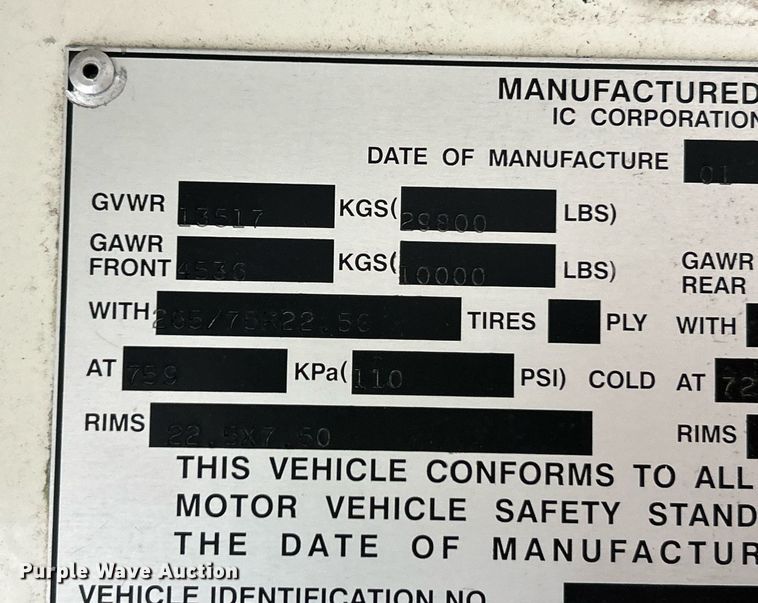 image for item NE9700 2008 IC CE200 school bus