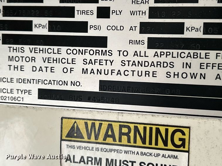 image for item NE9700 2008 IC CE200 school bus