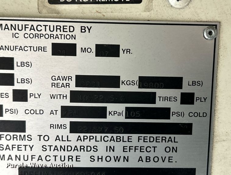 image for item NE9701 2008 IC CE200 school bus