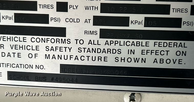 image for item NE9701 2008 IC CE200 school bus