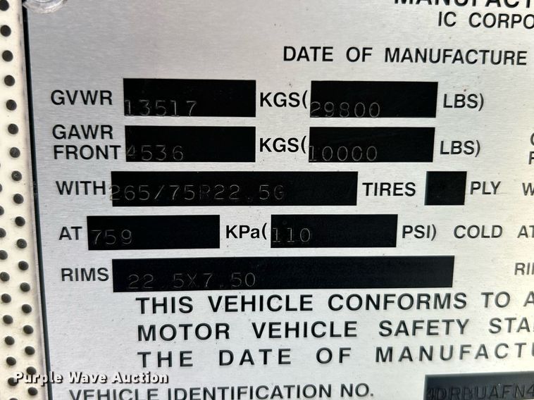 image for item NE9722 2008 IC CE200 school bus