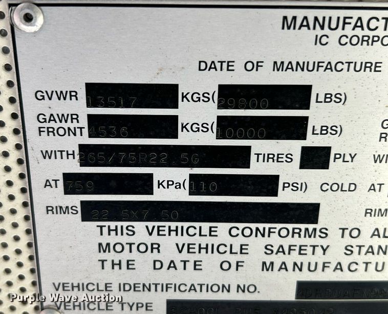image for item NE9723 2008 IC CE200 school bus