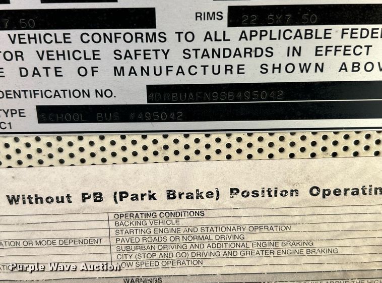image for item NE9723 2008 IC CE200 school bus