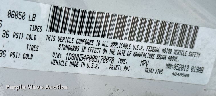 image for item NI9727 2008 Dodge  Grand Caravan SXT van