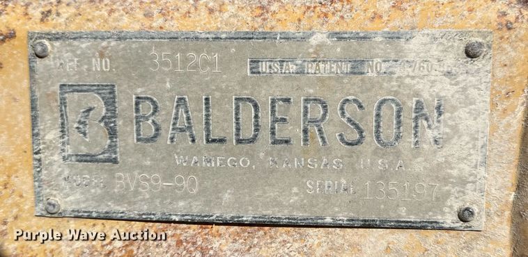 image for item NS9243 Balderson BVS9-90 snow plow