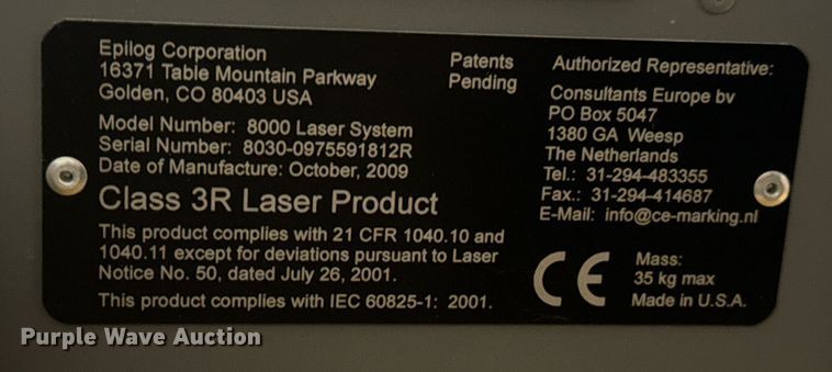 image for item OD9945 Epilog Mini 800 laser engraver