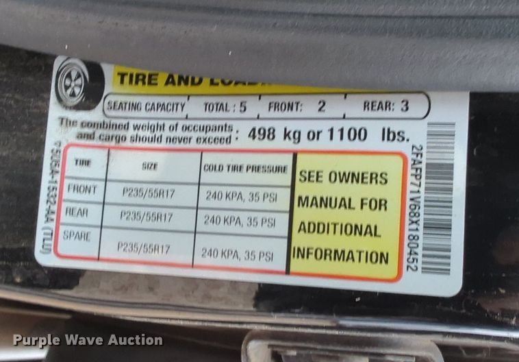 image for item OL9235 2008 Ford  Crown Victoria Police Interceptor 