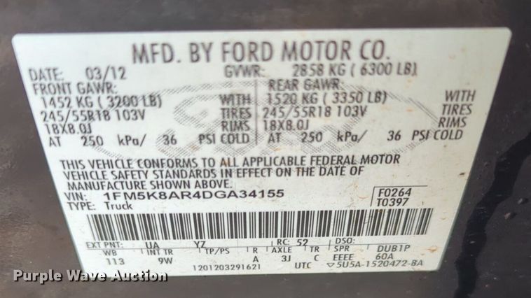 image for item OL9236 2013 Ford Explorer Police Interceptor SUV