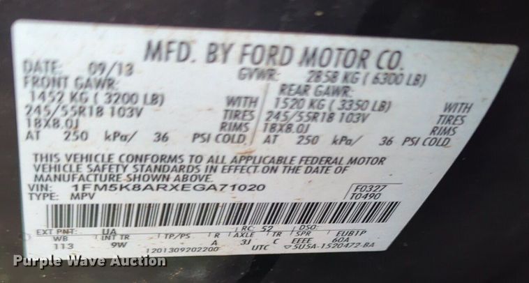 image for item OL9237 2014 Ford  Explorer Police Interceptor SUV