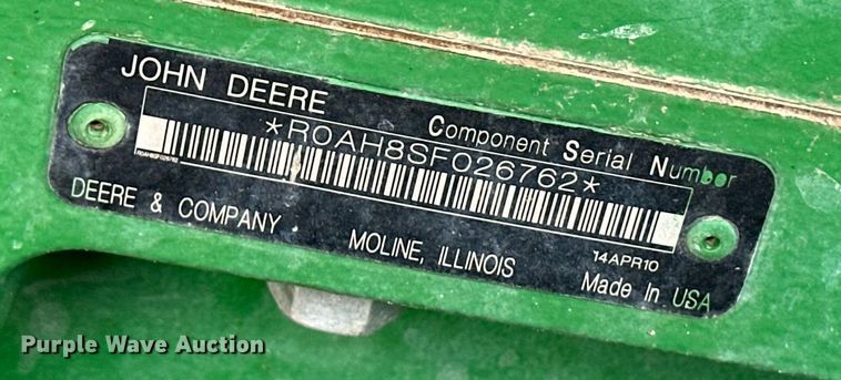 image for item EK9933 2010 John Deere 8320R MFWD tractor