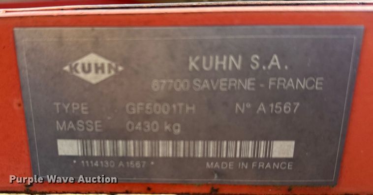 image for item NA9755 Kuhn GF5001TH hay tedder
