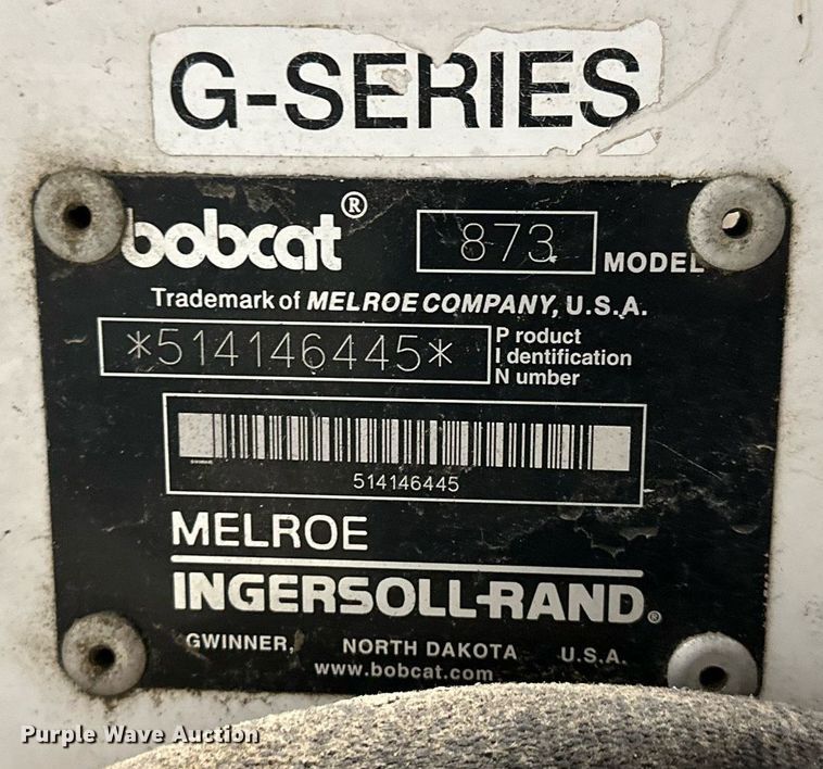 image for item NL9355 2000 Bobcat 873 skid steer loader