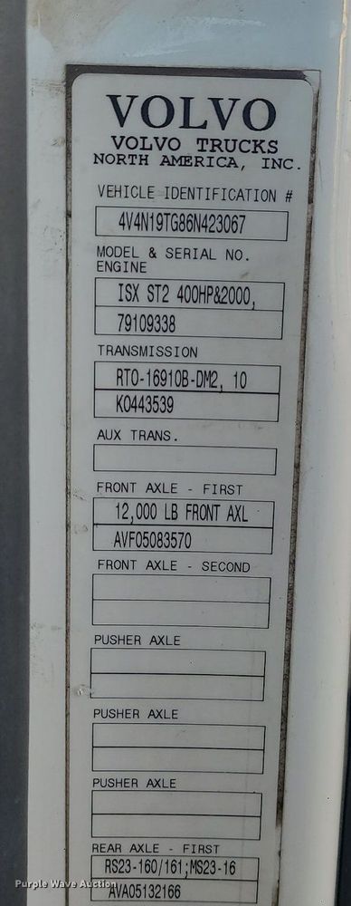 image for item LJ9515 2006 Volvo VN Series semi truck