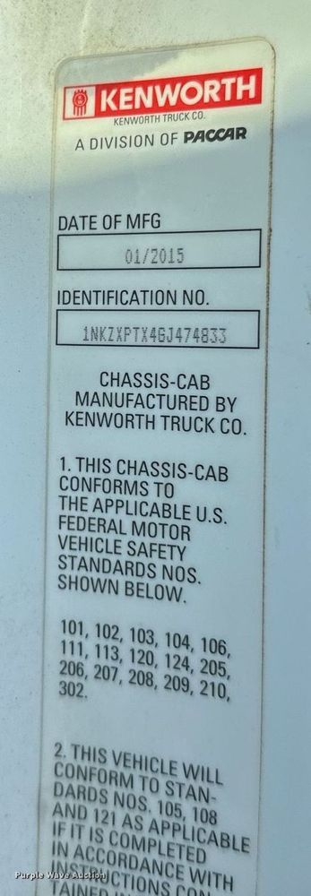 image for item LO9470 2016 Kenworth  T880 dump truck