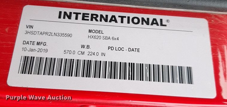 image for item LY9025 2020 International HX620 semi truck