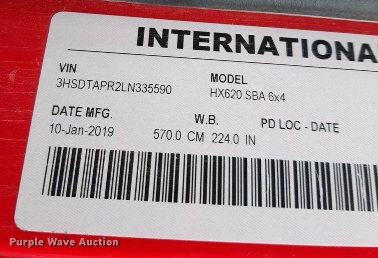 image for item LY9025 2020 International HX620 semi truck