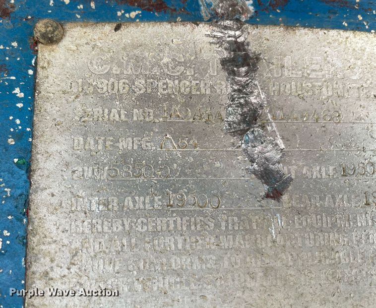 image for item NA9742 1984 CMC  end dump trailer