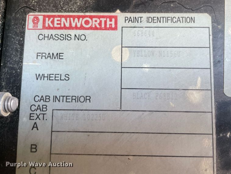 image for item NA9746 1996 Kenworth semi truck
