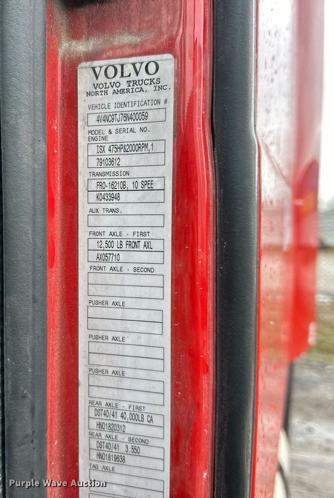 image for item NL9275 2006 Volvo VN Series semi truck