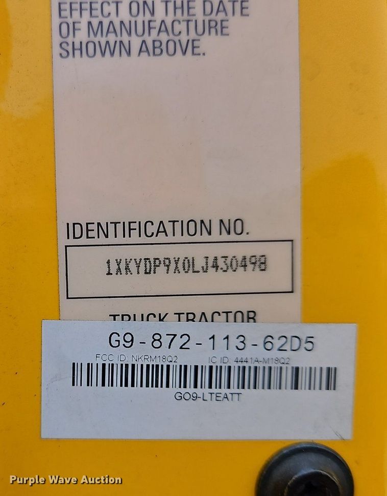 image for item NZ9143 2020 Kenworth T680 semi truck