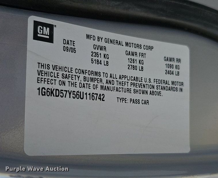 image for item DK0521 2006 Cadillac DTS 