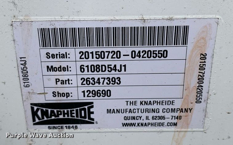 image for item DM7740 Knapheide  6108D54J1 utility bed