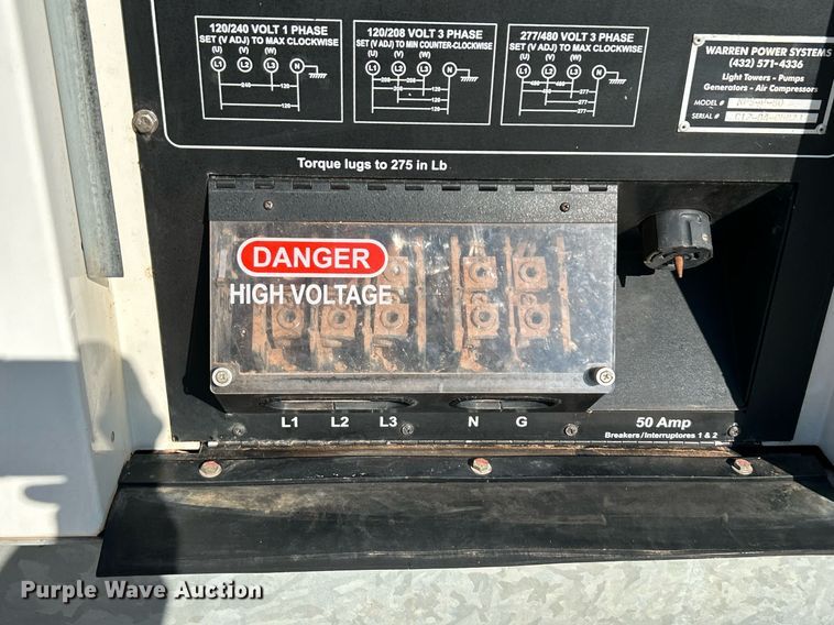 image for item DN0686 Warren Power Systems NPS-P-80 generator