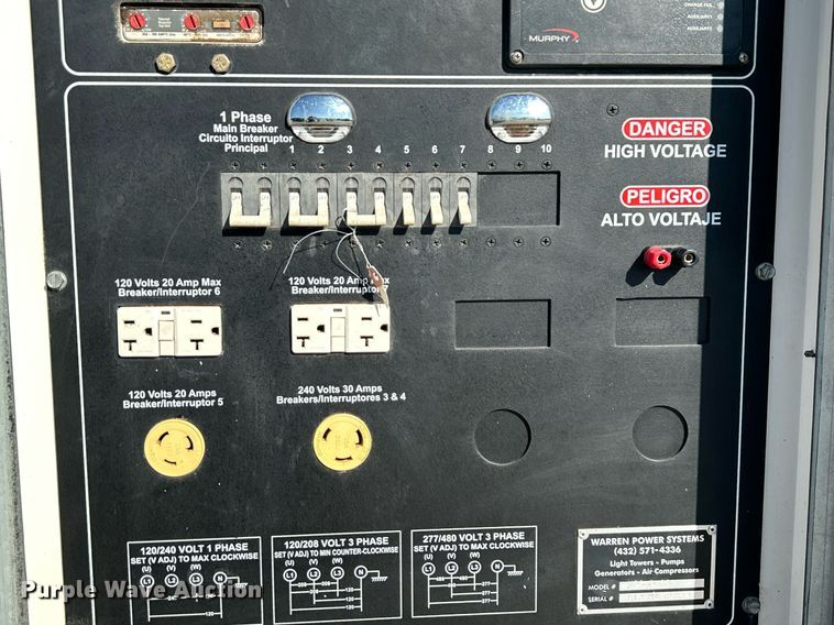 image for item DN0686 Warren Power Systems NPS-P-80 generator