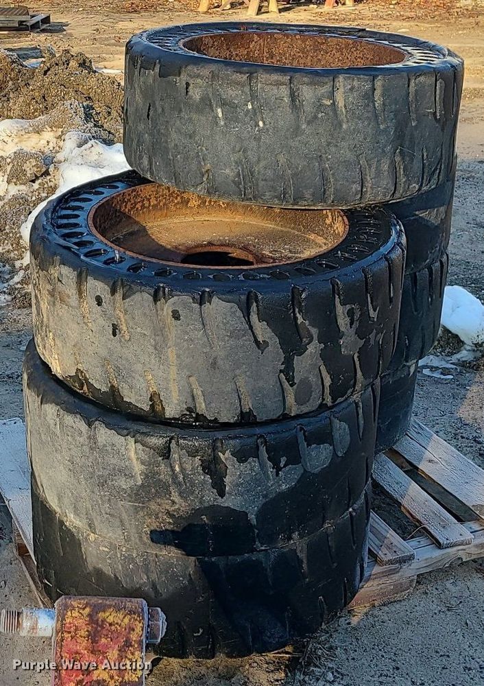 image for item DN8313 (7) solid skid steer tires and wheels