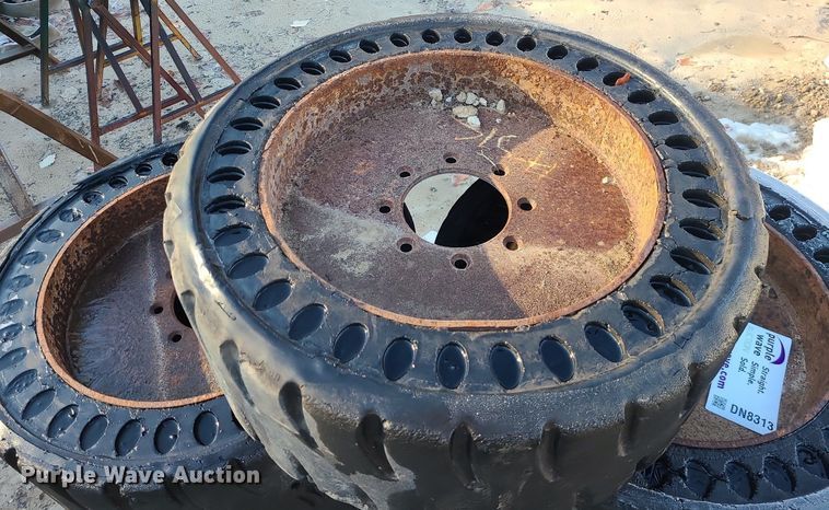 image for item DN8313 (7) solid skid steer tires and wheels