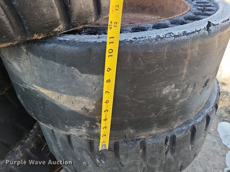 image for item DN8313 (7) solid skid steer tires and wheels