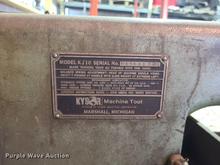 image for item DN8318 Kysr Machine Tool KJ10  band saw