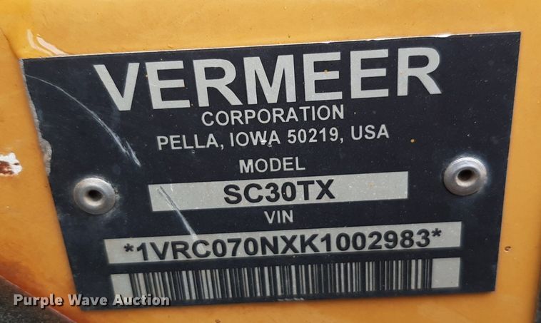 image for item DP2561 2019 Vermeer SC30TX stump grinder