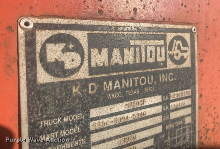 image for item DP8831 1994 Manitou M230CP forklift