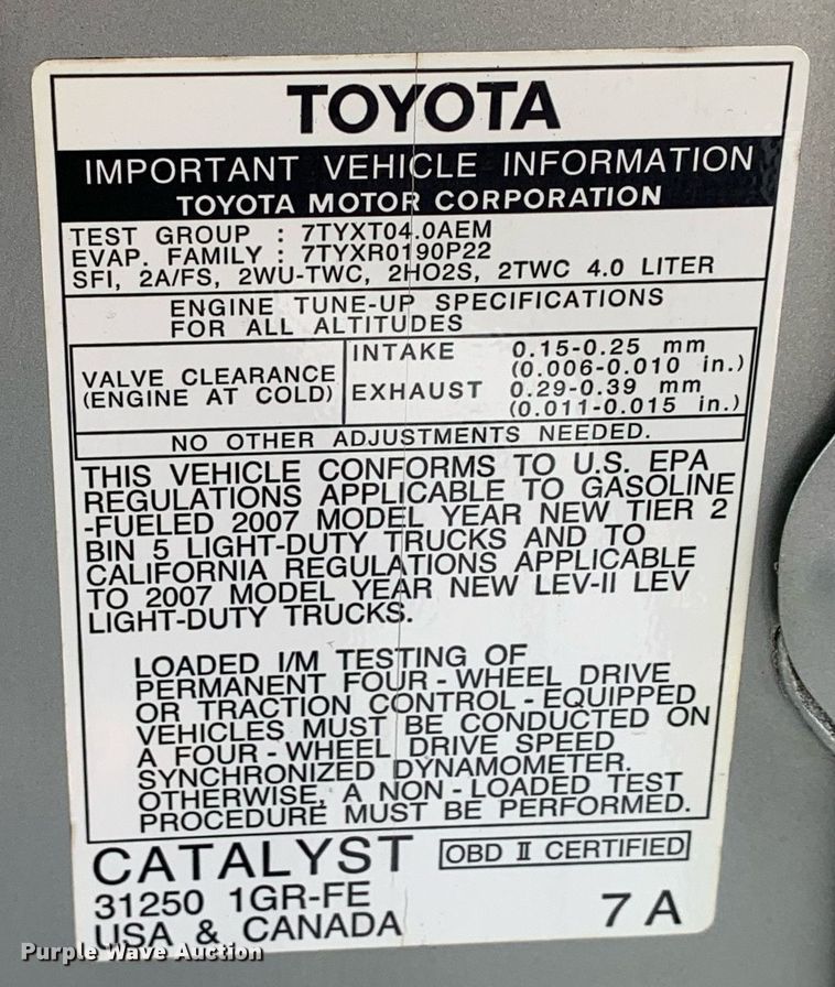 image for item DP8832 2007 Toyota  FJ Cruiser SUV