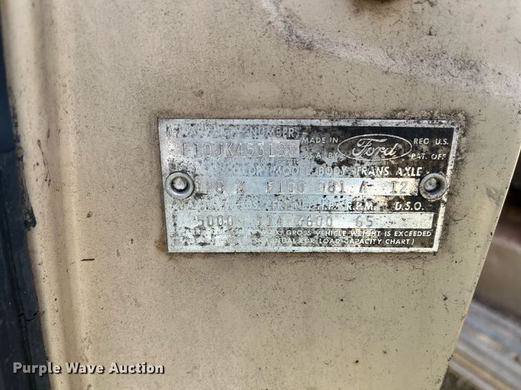 image for item DR5733 1964 Ford F100 pickup truck