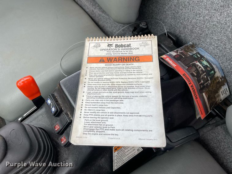 image for item DS5412 2015 Bobcat  3650 utility vehicle