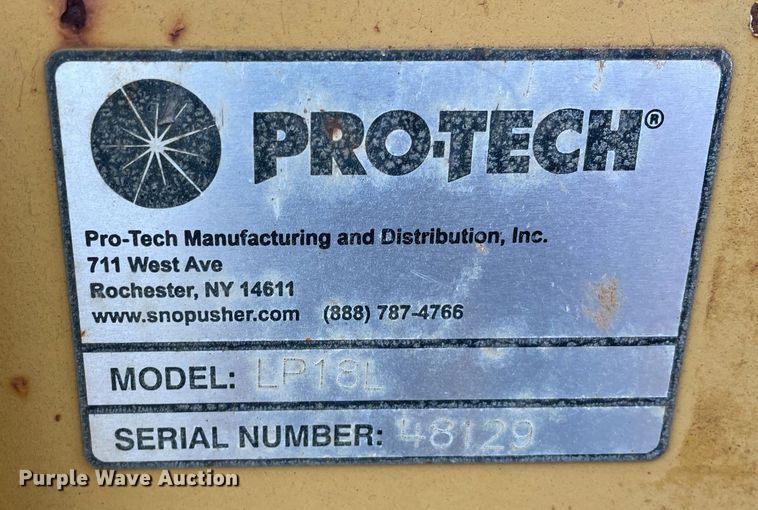 image for item DS5435 Protech LP18L 18' W wheel loader snow pusher 